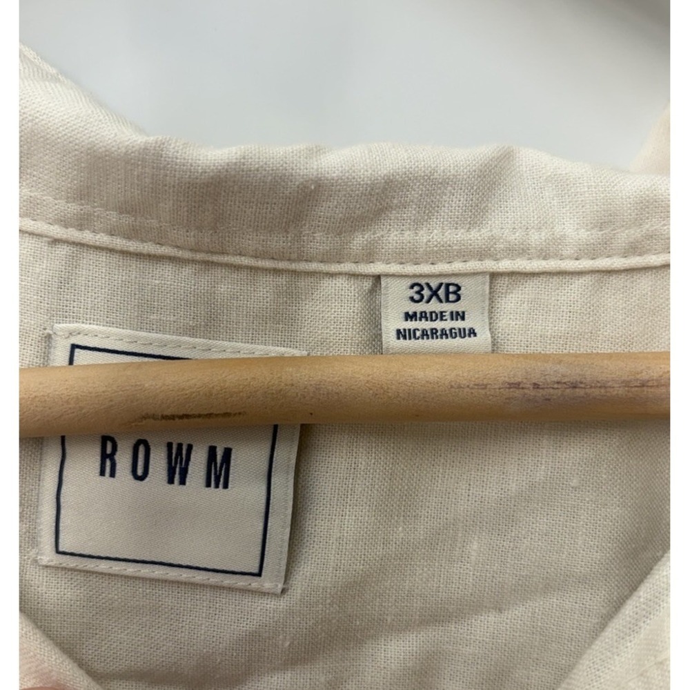 ROWM Mens Shirt 3XB Big and Tall 3X Short Sleeve Button Front Striped - Picture 5 of 9